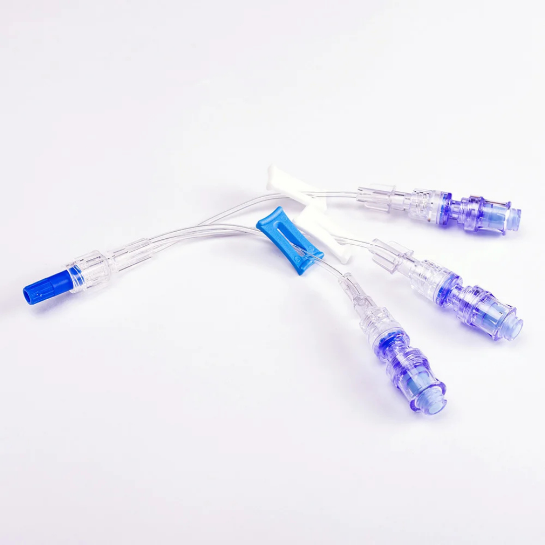 Negative Pressure Triple Lumen Connector Line with Checkvalve