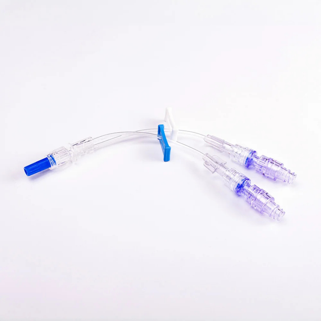 Neutral Pressure Double Lumen Connector Line with Checkvalve