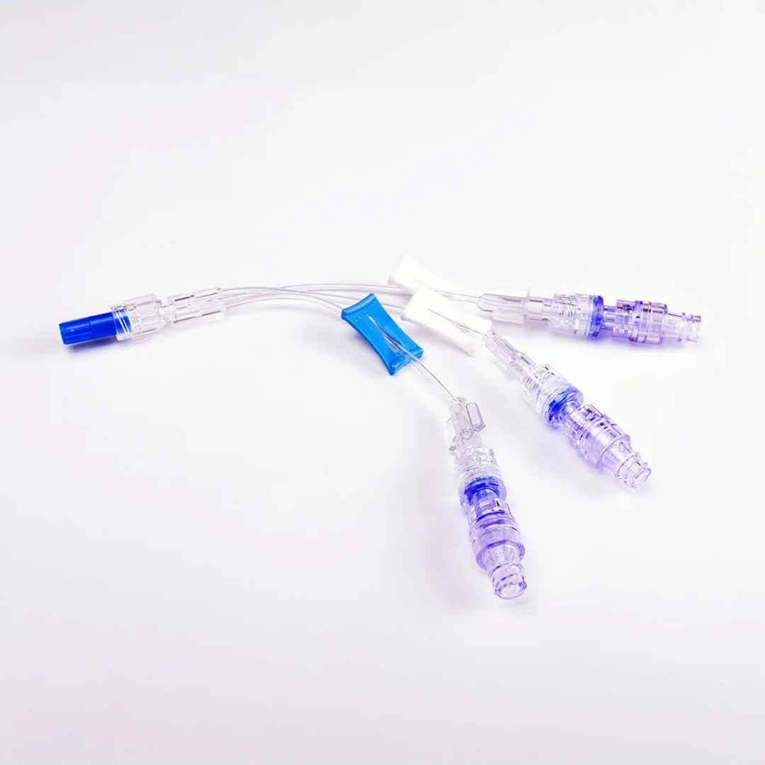 Neutral Pressure Triple Lumen Connector Line with Checkvalve